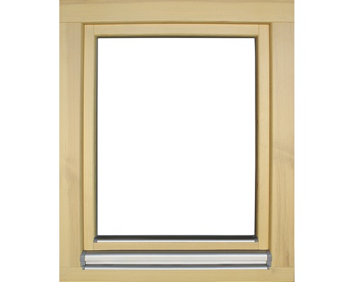 Holzfensterrahmen mit Rolladenführungsschiene