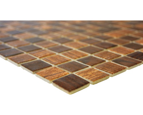 Mosaikfliese aus Holz
