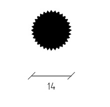 Symbol für 14 Millimeter Durchmesser