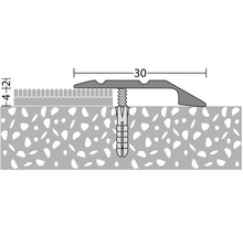 Illustration eines Übergangsprofils mit den Maßen 30 und 4 plus 2
