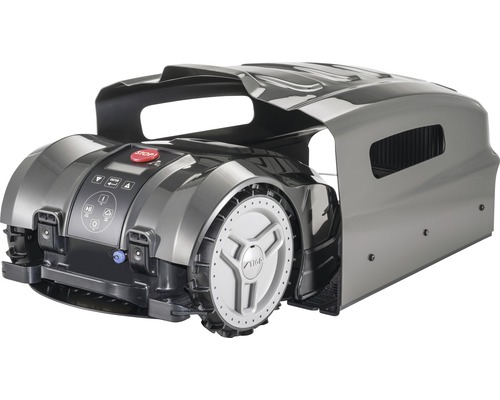 Rasenmähroboter mit Bedienfeld und Stiga Logo