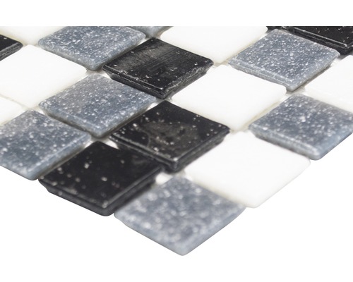 Mosaikfliese aus Glas mit quadratischen Steinen