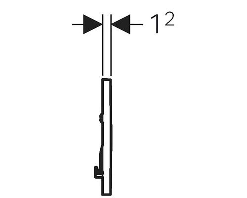 Technische Zeichnung mit Maßangabe: 12 Millimeter