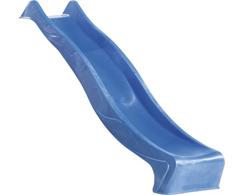 Blaue Kinderrutsche aus Kunststoff