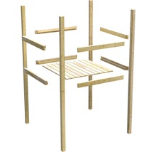 Holzkonstruktion mit Pfosten und Brettern