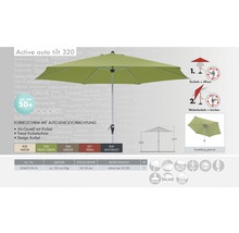 Sonnenschirm Marktschirm Doppler Active Auto Tilt mit Kurbelfunktion Ø 320 cm Polyester grün-thumb-4 Sonnenschirm Marktschirm Doppler Active Auto Tilt mit Kurbelfunktion Ø 320 cm Polyester grün-thumb-4