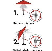Sonnenschirm Marktschirm Doppler Active Auto Tilt mit Kurbelfunktion Ø 320 cm Polyester grün-thumb-7 Sonnenschirm Marktschirm Doppler Active Auto Tilt mit Kurbelfunktion Ø 320 cm Polyester grün-thumb-7