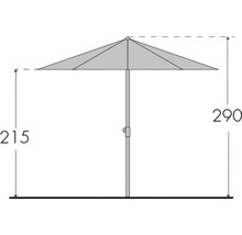 Sonnenschirm Marktschirm Doppler Active mit Kurbelfunktion Ø 380 cm Polyester anthrazit-thumb-1 Sonnenschirm Marktschirm Doppler Active mit Kurbelfunktion Ø 380 cm Polyester anthrazit-thumb-1
