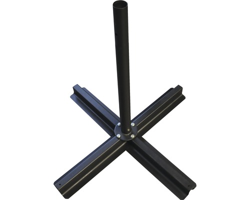 Schirmständer mit Fußkreuz und Rohraufsatz