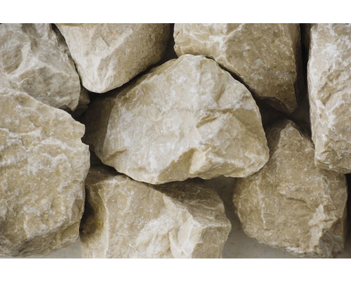 Nahaufnahme von Kalksteinen für den Gartenbau