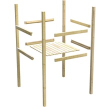 Holzkonstruktion mit Pfosten und Brettern