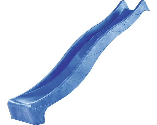 Blaue Kinderrutsche aus Kunststoff