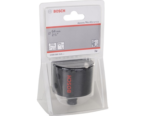 Bosch Lochsäge für Hartkeramik mit einem Durchmesser von 64 Millimeter in Verpackung