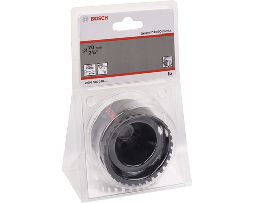 Bosch Lochsäge in Verpackung, Durchmesser 70 mm, geeignet für harte Keramik