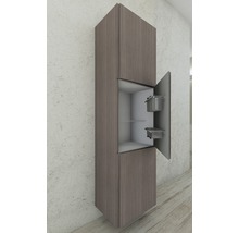 Hochschrank mit offener Tür und zwei Behältern