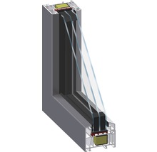 Kunststofffenster Festelement ARON Basic weiß/anthrazit 1900x700 mm-thumb-1