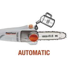Automatische Kettensäge mit Ölkännchen Illustration