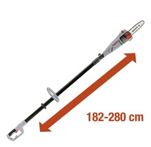 Hochentaster mit einer Länge von 182 bis 280 cm