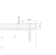Treppenkantenprofil silber eloxiert gelocht 24,5x9,5x900 mm-thumb-2