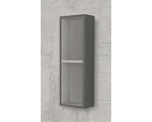 Grauer Wandschrank mit einem Fach