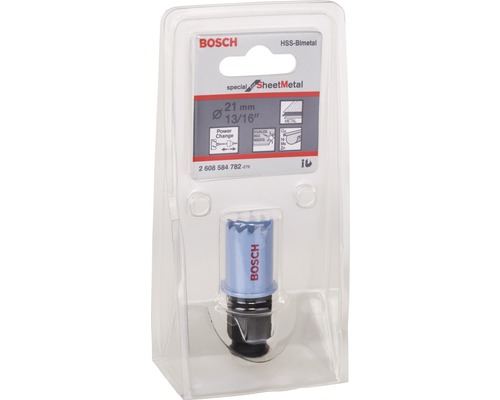 Bosch Lochsäge HSS Bimetall, 21 Millimeter Durchmesser, in Verpackung