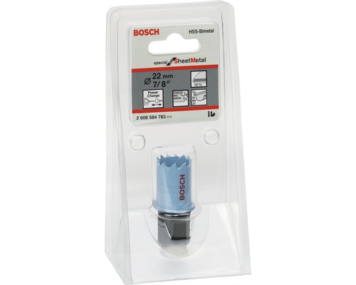 Bosch Lochsäge mit 22 Millimeter Durchmesser in Verpackung