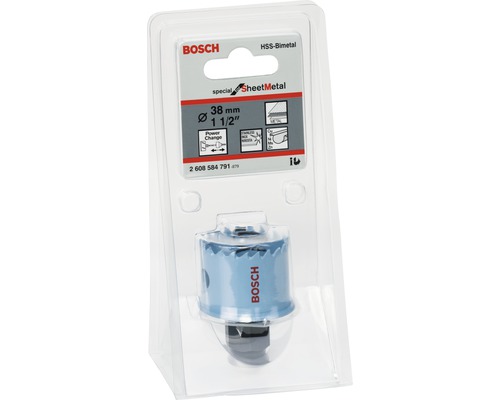 BOSCH Lochsäge HSS Bimetall, 38 Millimeter Durchmesser, in Verpackung