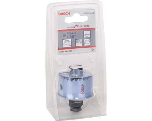 Bosch HSS Bimetall Lochsäge mit 48 Millimeter Durchmesser in Verpackung