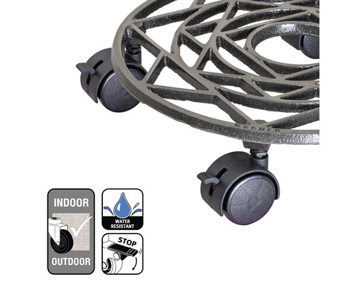 Pflanzenroller mit Rollen für den Innen- und Außenbereich, wasserabweisend und mit Stoppfunktion