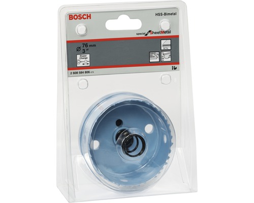 Bosch Lochsäge mit 76 Millimeter Durchmesser in Verpackung