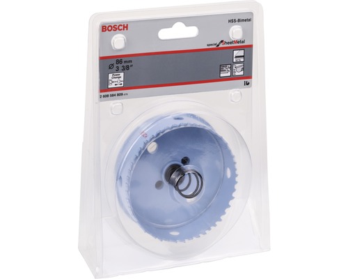 Bosch Lochsäge mit 86 Millimeter Durchmesser in Verpackung
