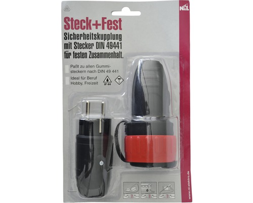 Steck und Fest Sicherheitskupplung mit Stecker DIN 49441