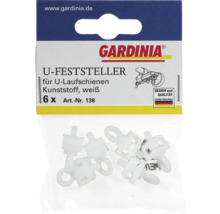 Gardinia U-Feststeller für U-Laufschienen, 6 Stück, aus Kunststoff
