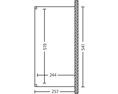 Technische Zeichnung mit Maßangaben