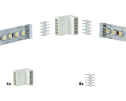 LED Streifen Verbinder Set mit LED Band und Eckverbinder