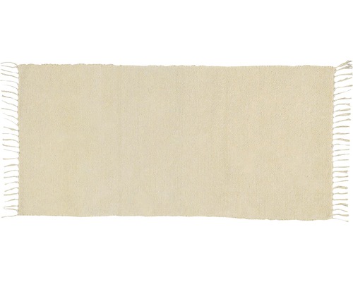 Rechteckiger Teppich aus Textil mit Fransen