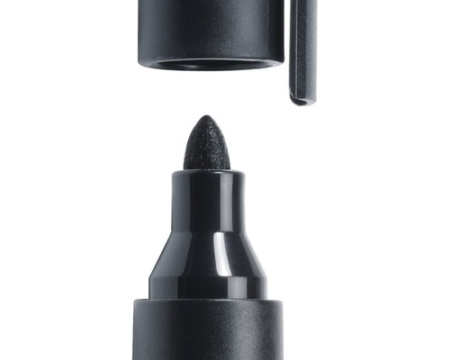 Schwarzer Marker mit abgenommener Kappe