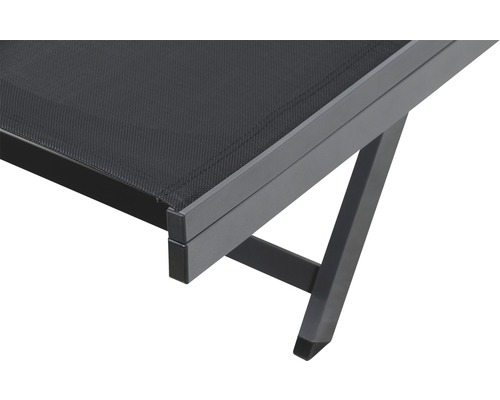 Sun Gartenliege Aus Alu & Textil-Gewebe - Mit Holz-Armlehnen & Verstellbar