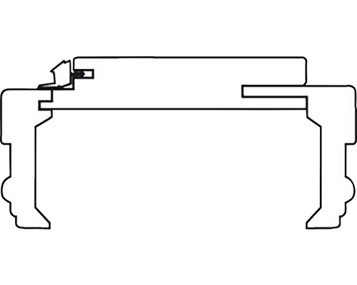 Querschnitt einer Dichtung für Fenster oder Türen.