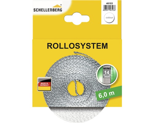 Schellenberg Rollosystem mit einer Länge von 6 Metern und einer Breite von 14 Millimetern