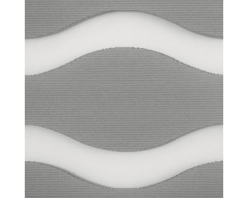 Grauer Stoff mit wellenförmigem Muster auf weißem Hintergrund