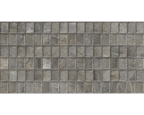 Feinsteinzeug Dekorfliese Dover Natural 45x90 cm beige braun matt Mosaikfliese mit quadratischem Muster
