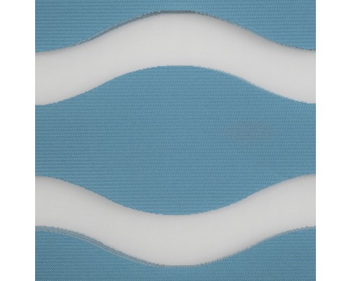 Blaues Rollo mit Wellenmuster