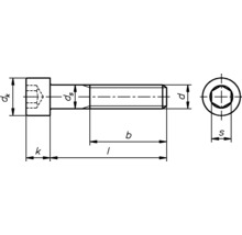 Innensechskantschraube Zylinderkopf Innensechskant (SW) Teilgewinde 6 x 35 mm galvanisch verzinkt 200 Stück-thumb-1