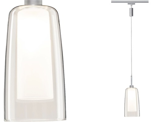 Pendelleuchte mit Lampenschirm aus Glas