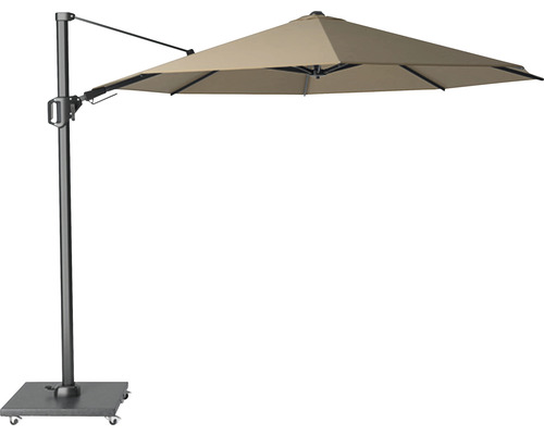 Freiarm-Sonnenschirm mit quadratischem Schirm und stabilem Standfuß