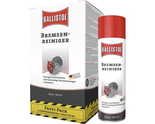 Ballistol Bremsenreiniger als Spray in der 500ml Dose und als 4er Profi-Pack