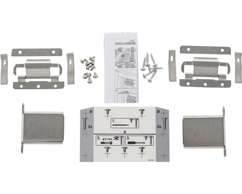 Schlosskasten Set mit Schrauben und Montageanleitung