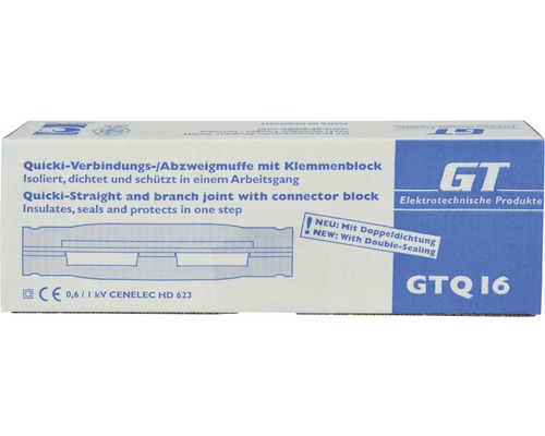 GT Quicki-Verbindungs- und Abzweigmuffe mit Klemmenblock
