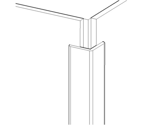 Detailansicht eines Tischbeins mit Eckenschutz